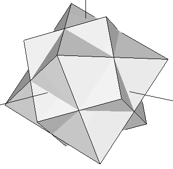 Cube and octahedron rotated