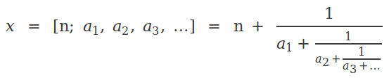 Continued fraction general definition