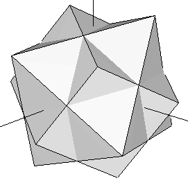 Cube and octahedron rotated
