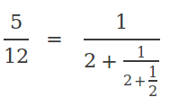Example of continued fraction